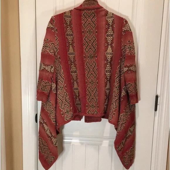 Ralph Lauren LAUREN S/M Cardigan Handkerchief Hem Shawl Collar Open Front - Picture 5 of 15